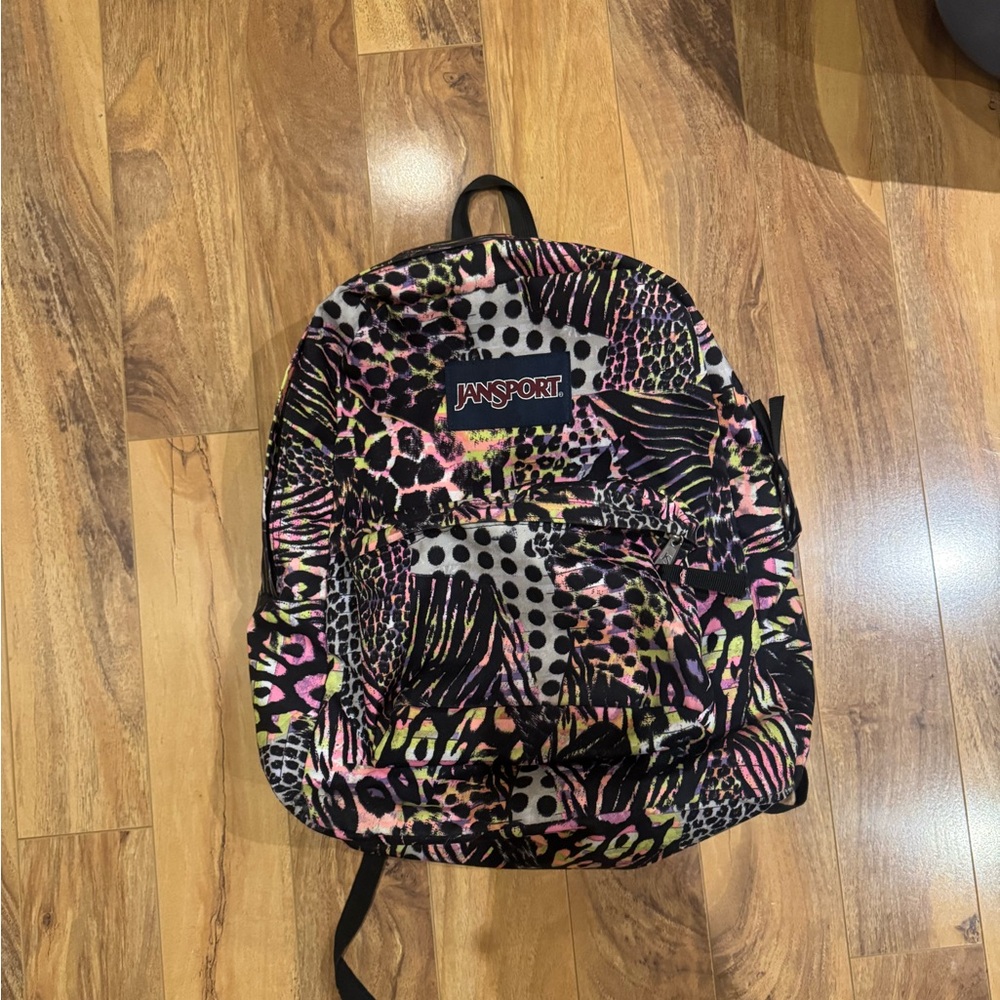 Jansport Neon Animal Print Backpack